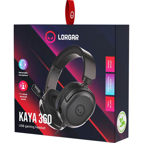 LORGAR Kaya 360, USB Gaming headset with microphone CM108B, black slika 6