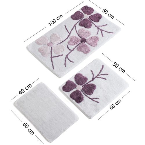 Kırçiçeği - Pink Multicolor Bathmat Set (3 Pieces) slika 4