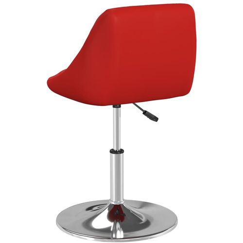 Blagovaonska stolica od umjetne kože crvena boja vina slika 12