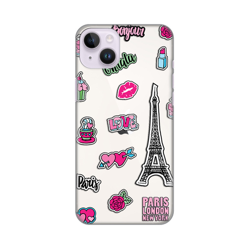 Torbica Silikonska Print Skin za iPhone 14 Plus 6.7 Love Paris slika 1