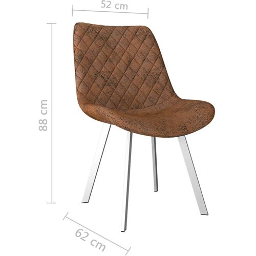 Blagovaonske stolice od umjetne brušene kože 6 kom smeđe slika 7