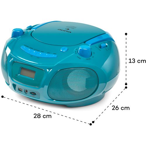 Auna Roadie Sing CD Boombox, Aquamarine slika 6