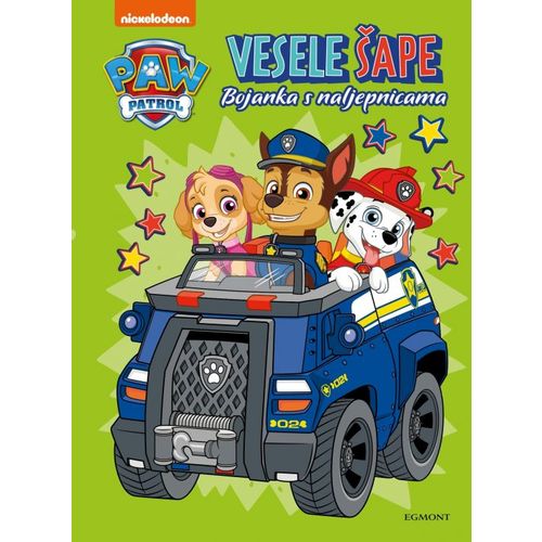 PAW PATROL VESELE ŠAPE BOJANKA S NALJEPNICAMA slika 1