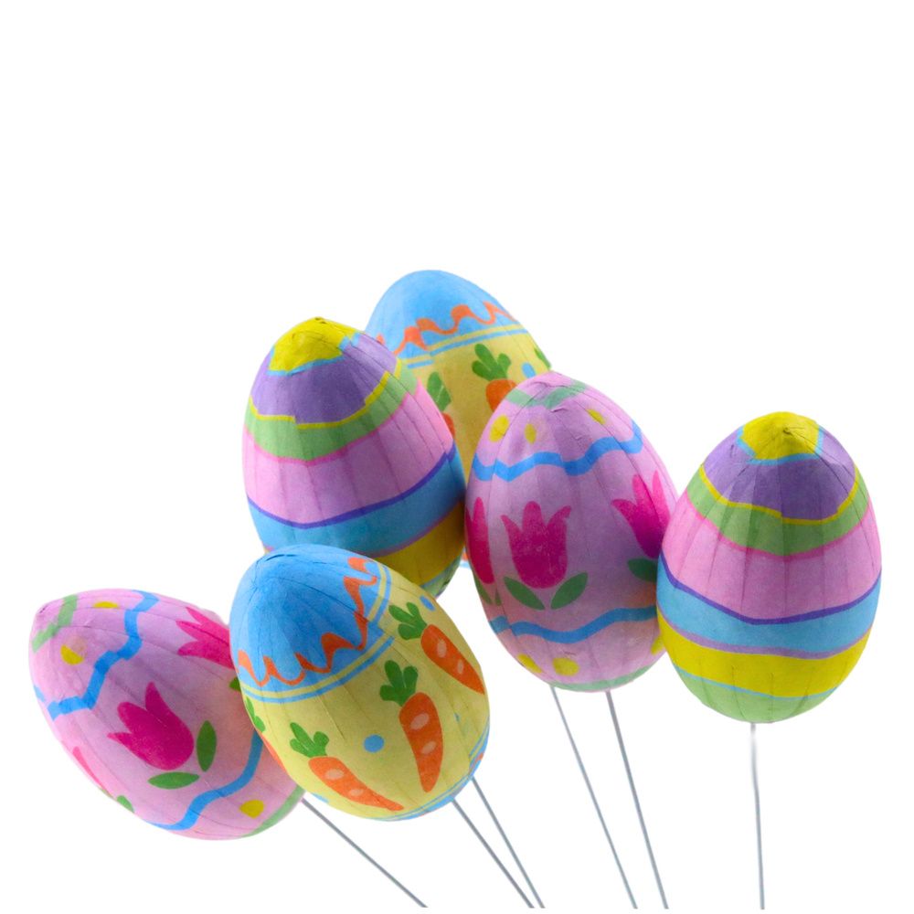 Uskrsna jaja na žici, mrkva, tulipani, šareni ukras, 6 kom slika 3