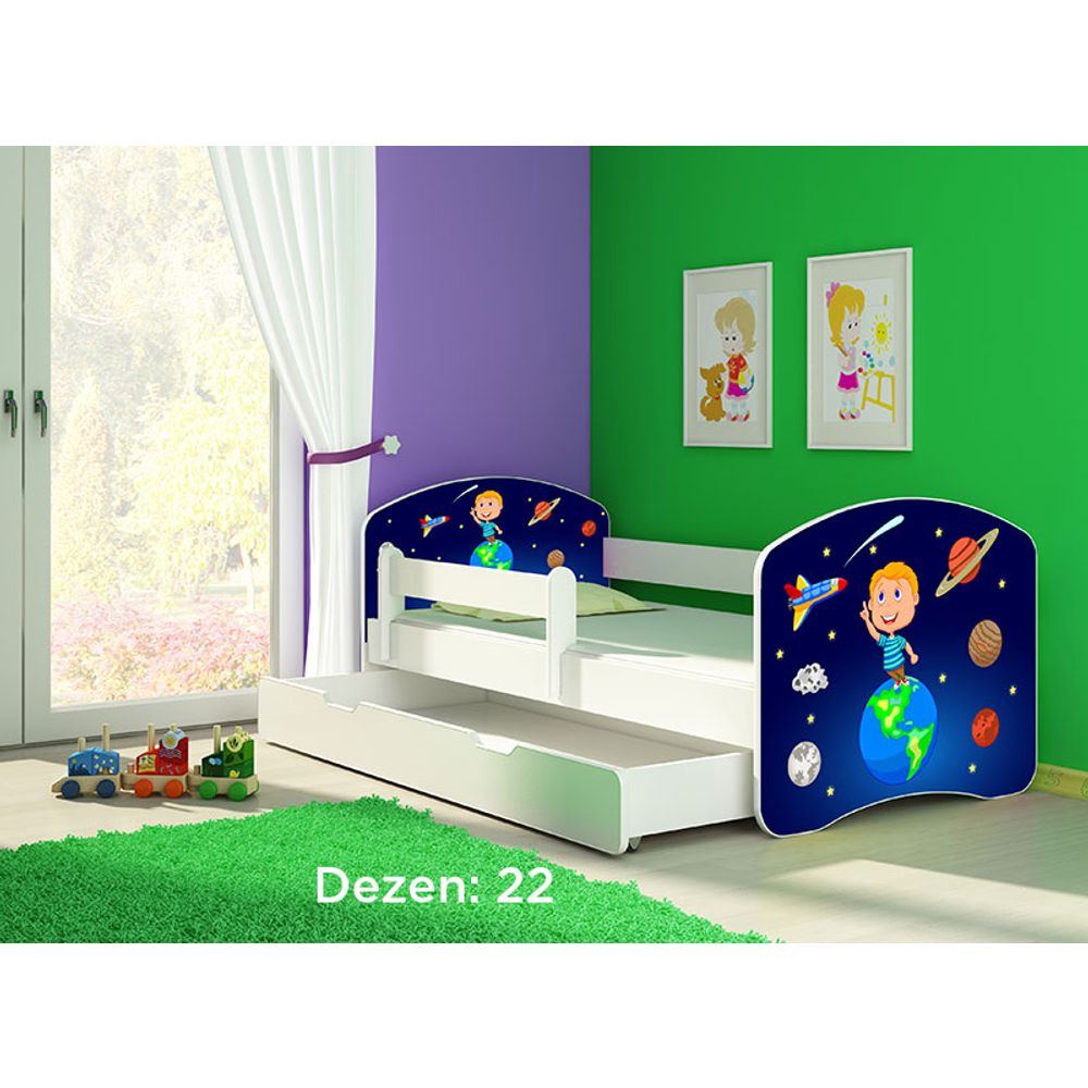 ACMA Dječiji krevet Acma II sa ladicom White - 160x80cm - Dezen 22 slika 2