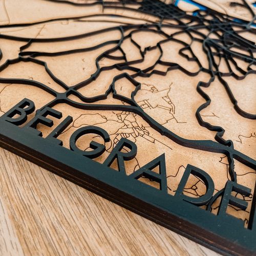 3D mapa grada "Beograd" (Сrna,Velika) slika 4