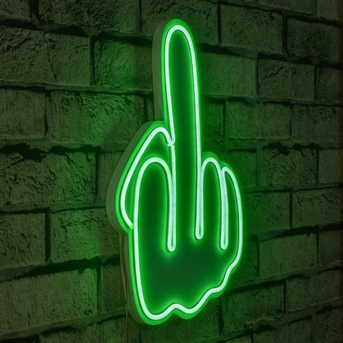 Middle Finger - Green Green Decorative Plastic Led Lighting slika 1