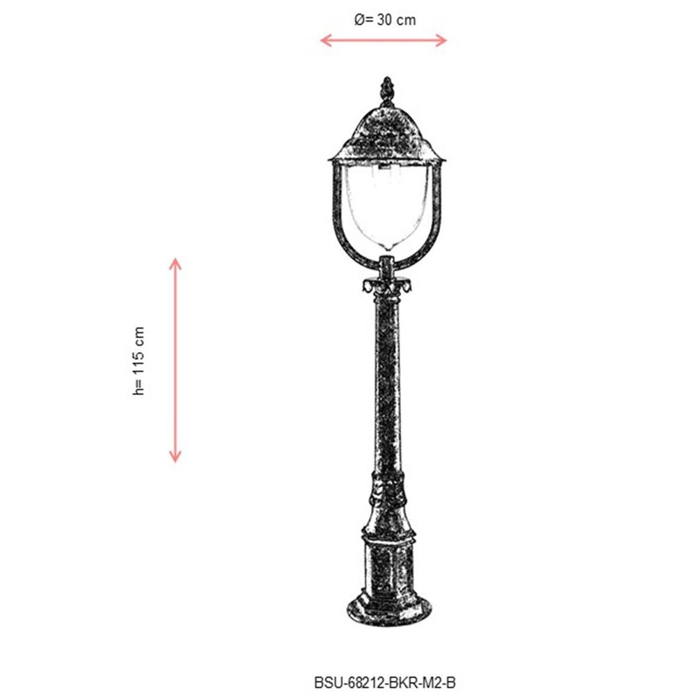 BSU-68212-BKR-M2-B Braon Vanjska Podna Lampa slika 3