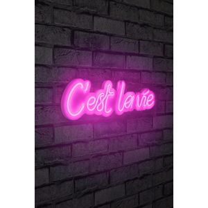 Wallity Ukrasna plastična LED rasvjeta, C'est La Vie - Pink