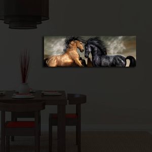 3090İACT-45 Multicolor Decorative Led Lighted Canvas Painting