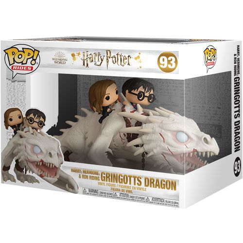 POP figure Harry Potter Gringotts Dragon with Harry, Ron and Hermione slika 3