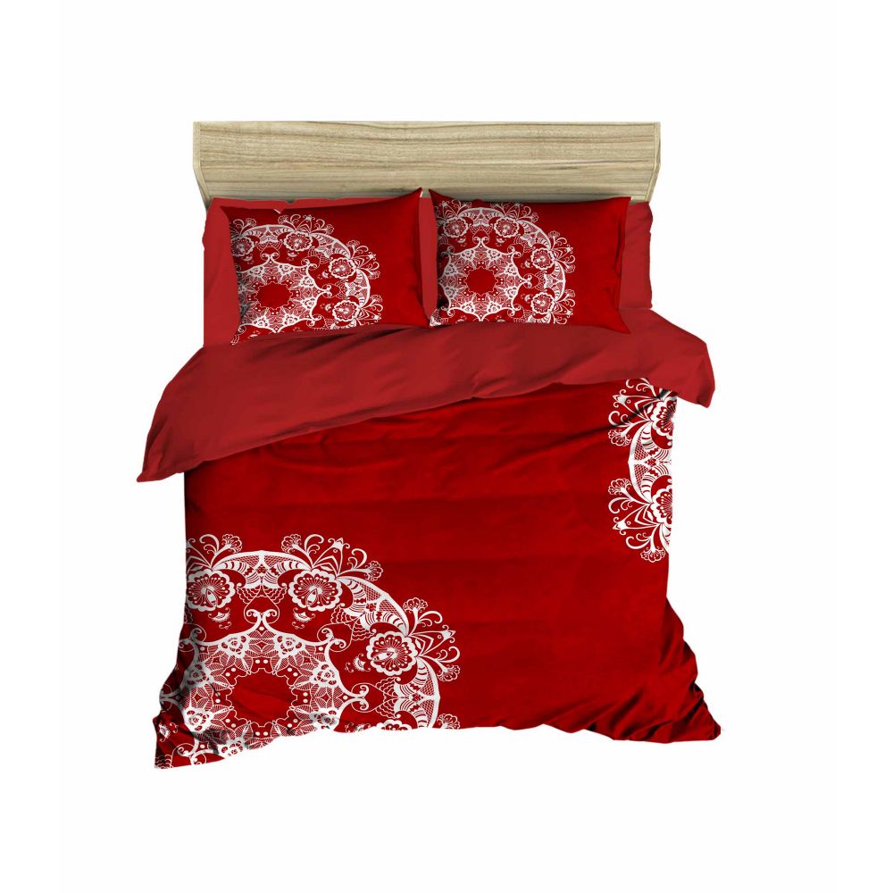 Set Posteljine 421 Crveno-Bijeli, Dvostruki Duvet slika 1