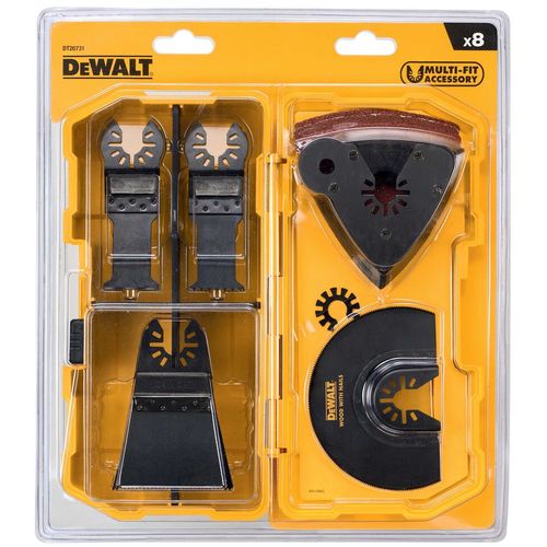 DEWALT SET 8 KOM NASTAVKI ZA MULTIFUNKCIJSKI ALAT DT20731 slika 1