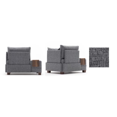 Atelier Del Sofa Sofa, Sivo, Fly Armchair Right - Grey slika 6