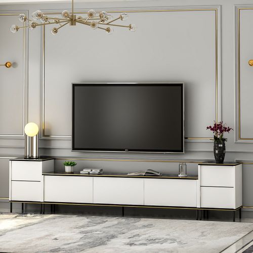 Woody Fashion TV jedinica, Imaj - White, Marble slika 4