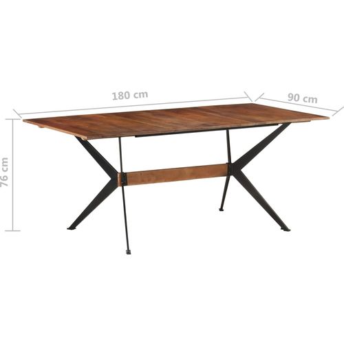 Blagovaonski stol 180 x 90 x 76 cm od masivnog drva manga slika 13