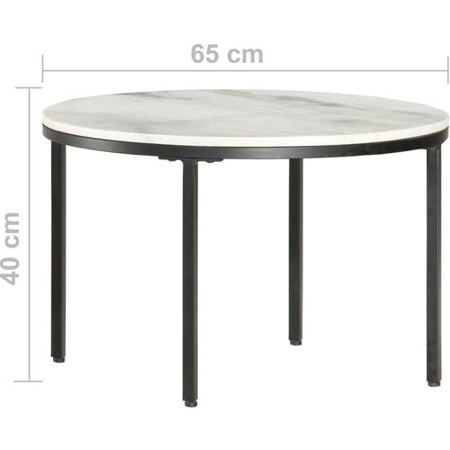 Stolić za kavu bijelo-crni Ø 65 cm od pravog punog mramora slika 25