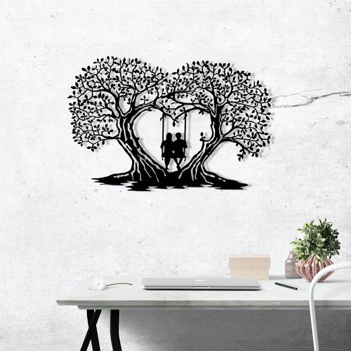 Love Black Decorative Metal Wall Accessory slika 1