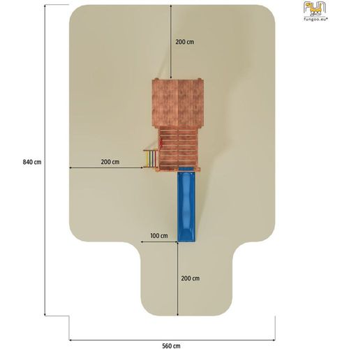 Fungoo Kućica MyHouse - drveno dečije igralište slika 4