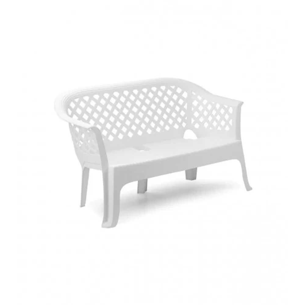 PROGARDEN klupa Lariana bijela 76x134x72cm slika 1