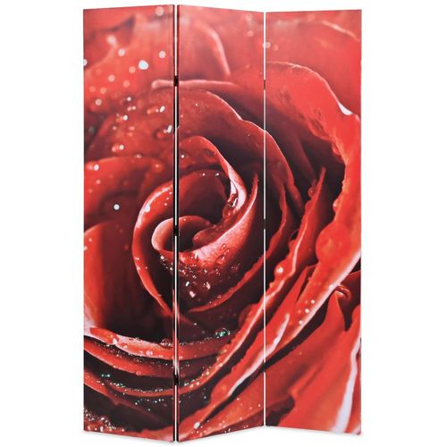 Sklopiva sobna pregrada sa slikom crvene ruže 120 x 170 cm slika 1