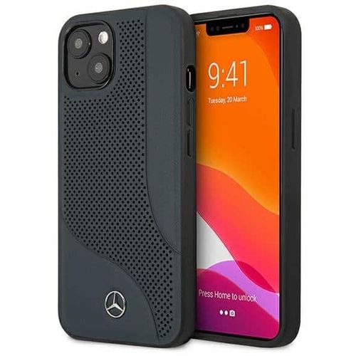 Mercedes originalna futrola za iPhone 13 hardcase sa kožnom perforiranom površinom slika 1