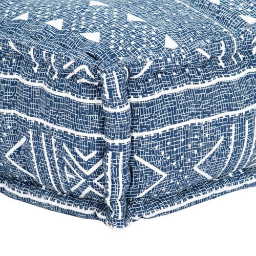 283796 Pouffe 100x100x20 cm Indigo Fabric slika 35