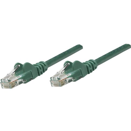 Intellinet 342537 RJ45 mrežni kabel, Patch kabel cat 6 U/UTP 15.00 m zelena  1 St. slika 1