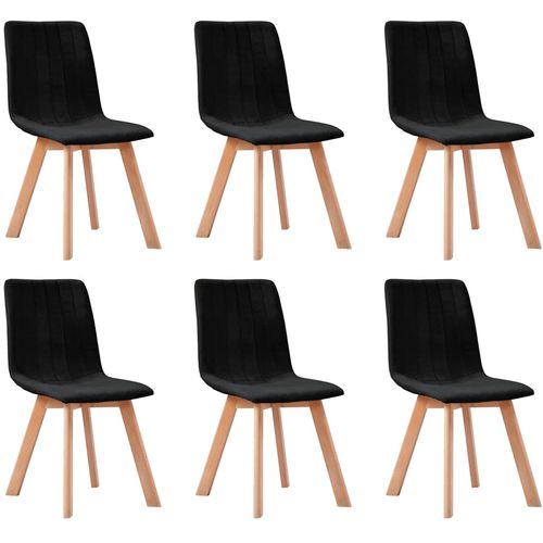 Blagovaonske stolice od tkanine 6 kom crne slika 30
