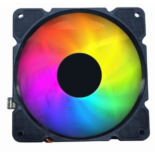 CPU-HURACAN-ARGB-X140 Gembird  UNI kuler 100W 120mm.Fan +/-1600rpm 26dBa LGA 775/115x/1200/AMD slika 1