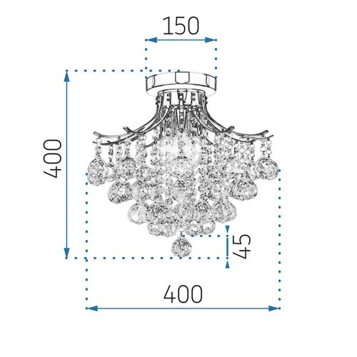 TOOLIGHT App784-3C kristalna stropna svjetiljka slika 14