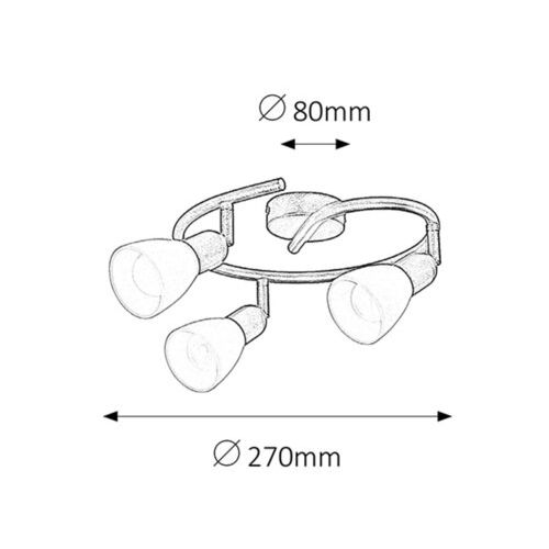 Rabalux Soma spot smeđi E14 3x40W Spot rasveta slika 3