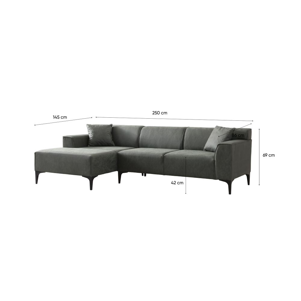 Ugaona sofa New Petra L - zelena boja slika 9