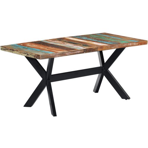 Blagovaonski stol od masivnog obnovljenog drva 160 x 80 x 75 cm slika 31