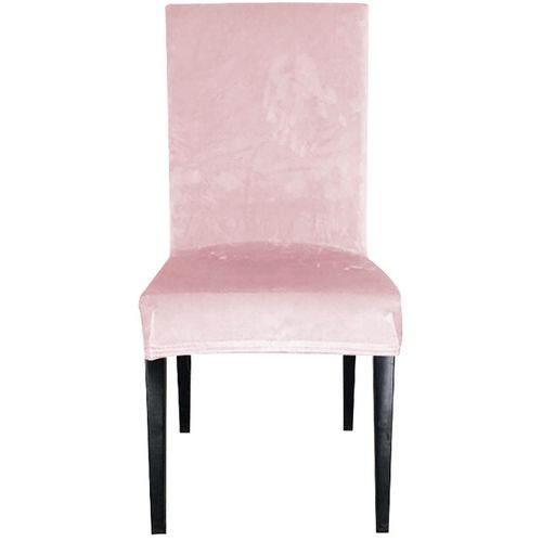 Navlaka za stolicu rastezljiva plišana roza slika 2