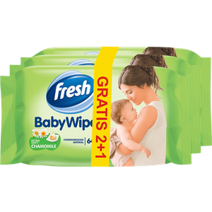 Fresh vlažne maramice Kamilica 2+1gratis 3x64kom