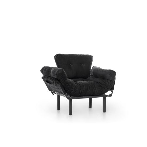 Atelier Del Sofa Fotelja, Crno, Nitta Single - Black slika 10