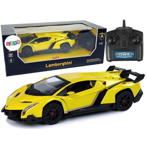 Licencirani auto na daljinsko upravljanje R/C 1:24 Lamborghini Veneno 2.4 G - žuti slika 1