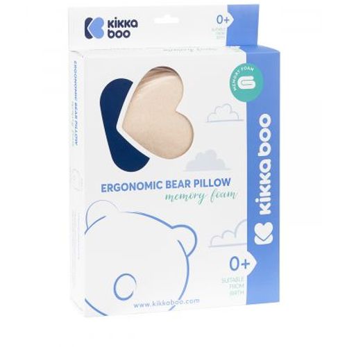 Kikka Boo Ergonomski jastuk s memorijskom pjenom Bear Beige Velvet slika 2