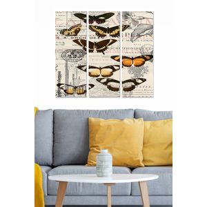 Dekorativna Slika od MDF-a u Više Boja (Set od 3 Komada)