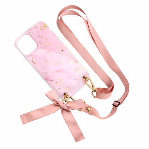 Torbica Fashion Strap Glitter za iPhone 12 Mini 5.4 roze slika 1