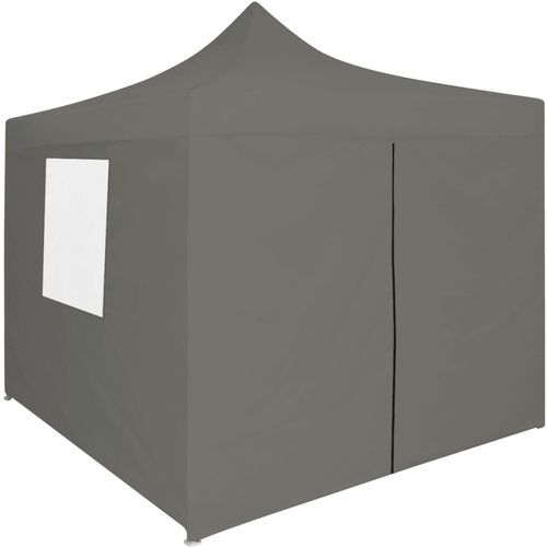 Sklopivi šator za zabave s 4 bočna zida 3 x 3 m antracit slika 1