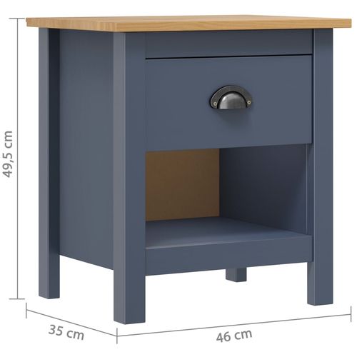 Noćni ormarići Hill Range 2 kom sivi 46x35x49,5 cm od borovine slika 37