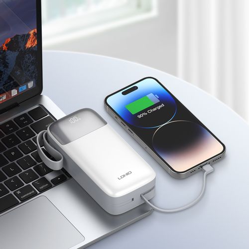 LDNIO POWER BANK 30000mAh 22,5W 5V 3A 2 PORT (2A) + 2 CABLE (1C1L) PQ30 slika 8