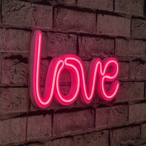 Love - Pink Pink Decorative Plastic Led Lighting