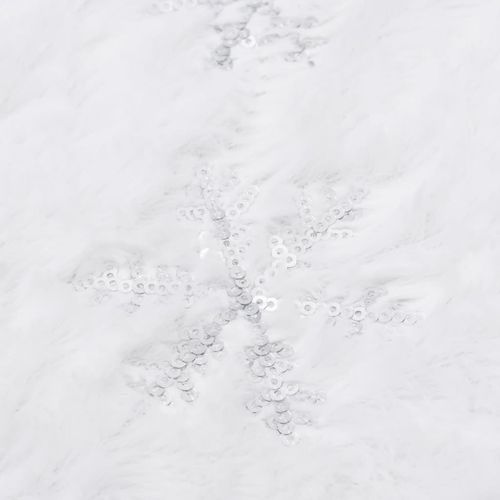 Luksuzna podloga za božićno drvce bijela 122 cm umjetno krzno slika 11