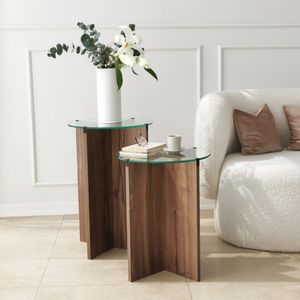 Lily - Walnut Walnut Nesting Table (2 Pieces)