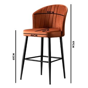 Woody Fashion Set barskih stolica (2 komada), Rubi - Cream