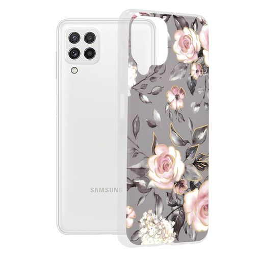 Techsuit Marble Series maska za Samsung Galaxy A22 4G Bloom of Ruth Gray slika 1