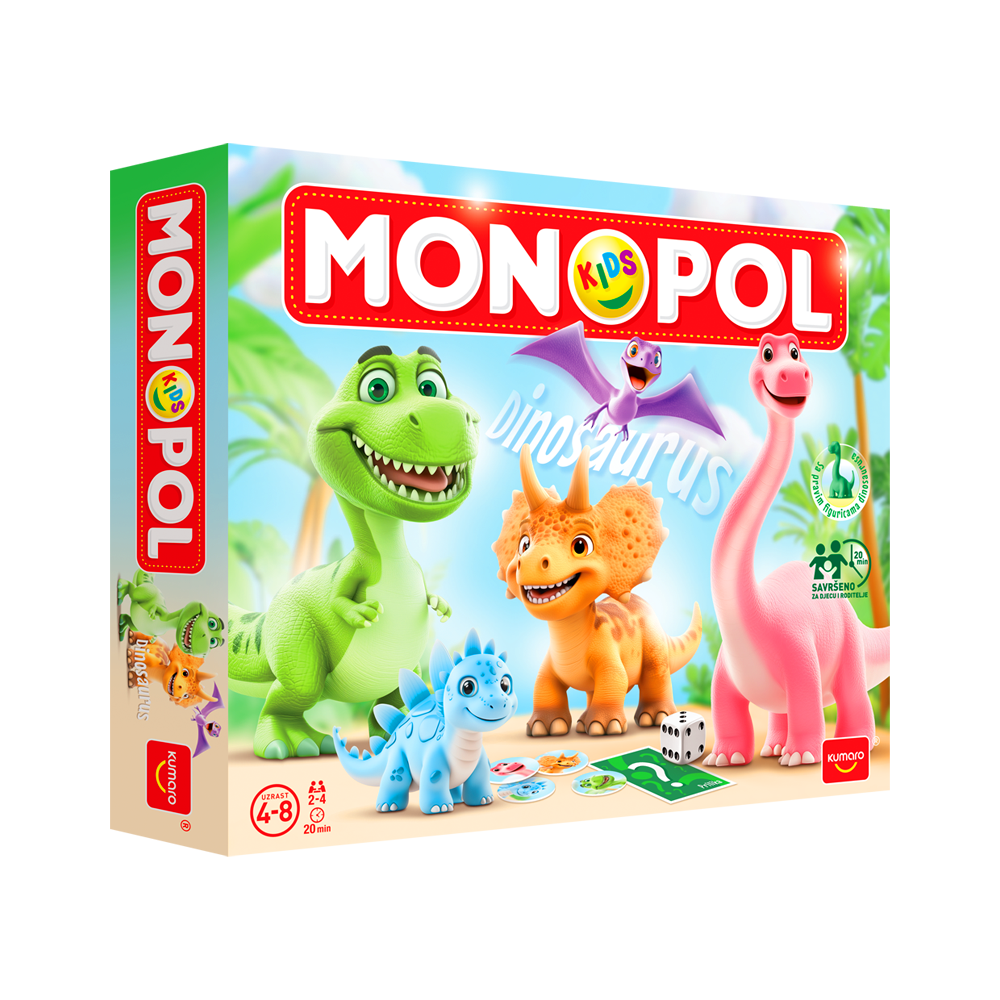 Kumaro Društvena igra Monopol Kids - Dinosaurus slika 1